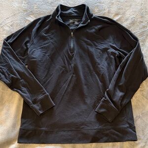 Men's Fresh Clean Threads Black Quarter-Zip Sweater Size L